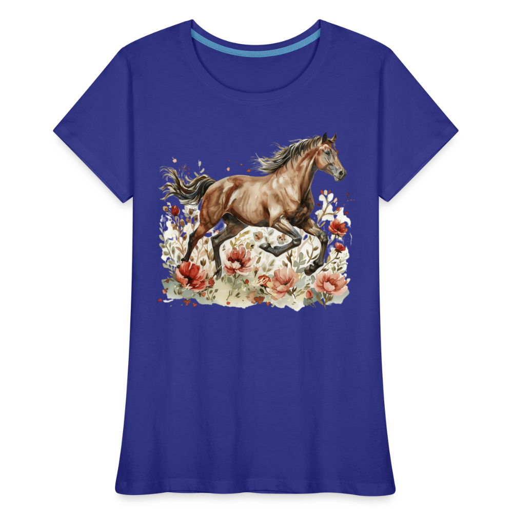 Flower Horse 7 - Frauen Premium Bio T-Shirt - Königsblau