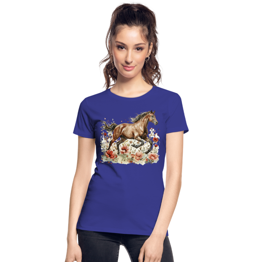 Flower Horse 7 - Frauen Premium Bio T-Shirt - Königsblau