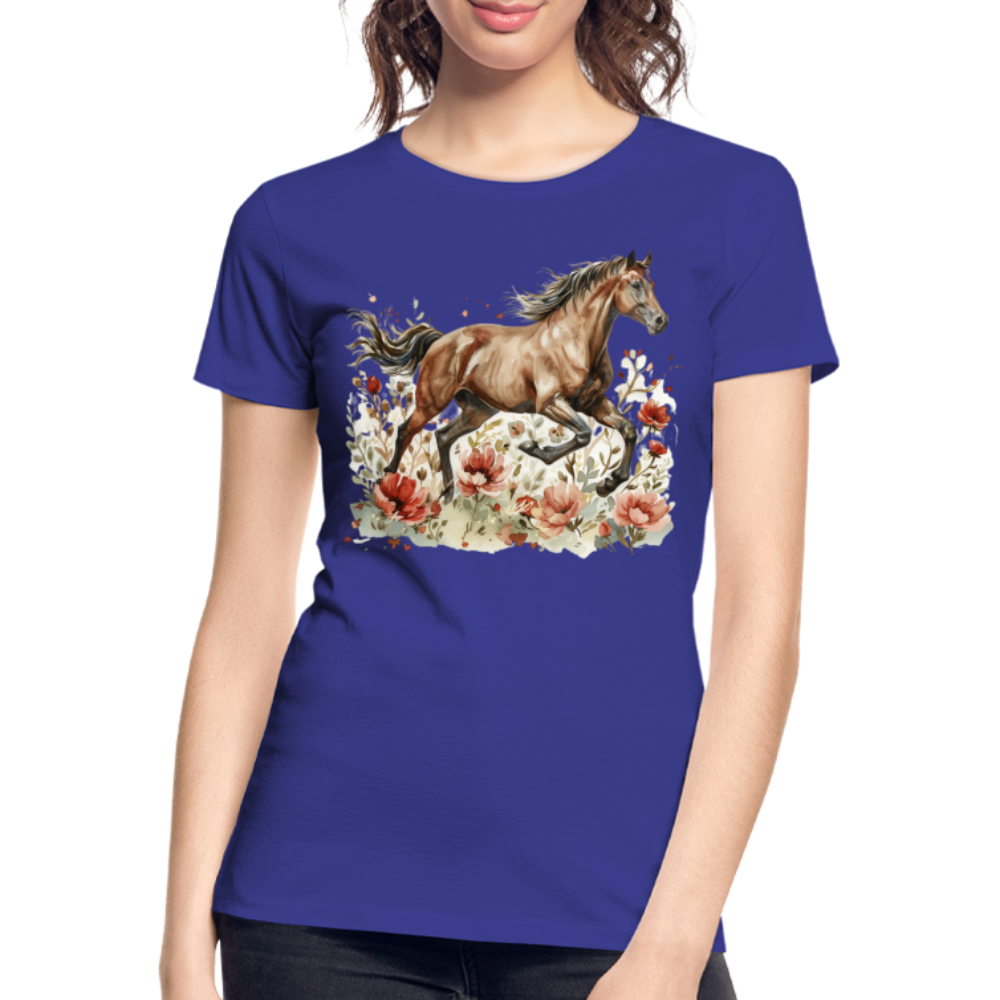 Flower Horse 7 - Frauen Premium Bio T-Shirt - Königsblau