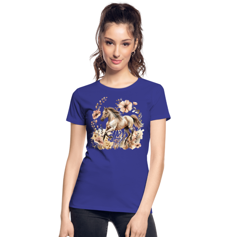 Flower Horse 5 - Frauen Premium Bio T-Shirt - Königsblau