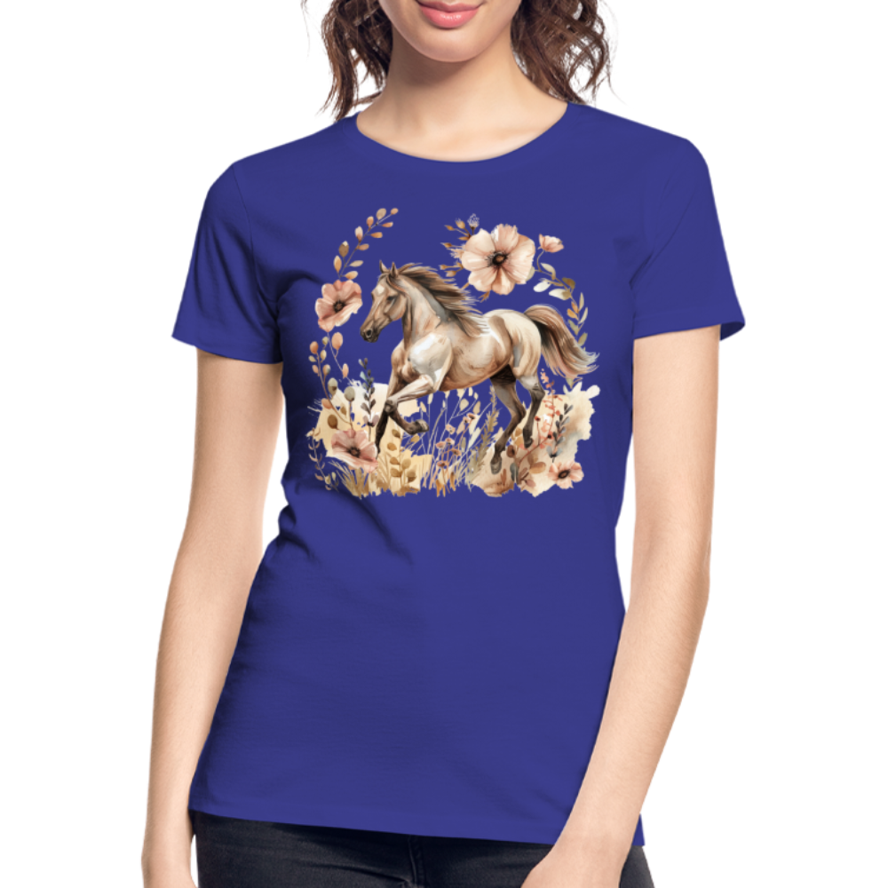 Flower Horse 5 - Frauen Premium Bio T-Shirt - Königsblau