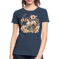 Flower Horse 5 - Frauen Premium Bio T-Shirt - Navy