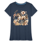 Flower Horse 5 - Frauen Premium Bio T-Shirt - Navy