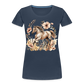 Flower Horse 5 - Frauen Premium Bio T-Shirt - Navy