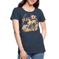 Flower Horse 5 - Frauen Premium Bio T-Shirt - Navy