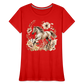 Flower Horse 5 - Frauen Premium Bio T-Shirt - Rot