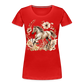 Flower Horse 5 - Frauen Premium Bio T-Shirt - Rot