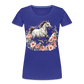 Flower Horse 14 - Frauen Premium Bio T-Shirt - Königsblau