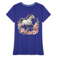 Flower Horse 14 - Frauen Premium Bio T-Shirt - Königsblau