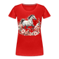 Flower Horse 14 - Frauen Premium Bio T-Shirt - Rot