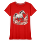 Flower Horse 14 - Frauen Premium Bio T-Shirt - Rot