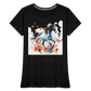 Flower Horse 20 - Frauen Premium Bio T-Shirt - Schwarz