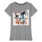 Flower Horse 20 - Frauen Premium Bio T-Shirt - Grau meliert