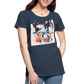 Flower Horse 20 - Frauen Premium Bio T-Shirt - Navy