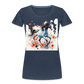 Flower Horse 20 - Frauen Premium Bio T-Shirt - Navy