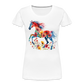 Flower Horse 19 - Frauen Premium Bio T-Shirt - Weiß