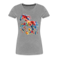 Flower Horse 19 - Frauen Premium Bio T-Shirt - Grau meliert