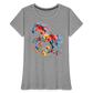 Flower Horse 19 - Frauen Premium Bio T-Shirt - Grau meliert