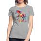 Flower Horse 19 - Frauen Premium Bio T-Shirt - Grau meliert