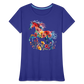 Flower Horse 19 - Frauen Premium Bio T-Shirt - Königsblau