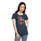 Flower Horse 19 - Frauen Premium Bio T-Shirt - Navy