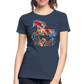 Flower Horse 19 - Frauen Premium Bio T-Shirt - Navy