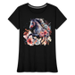 Flower Horse 15 - Frauen Premium Bio T-Shirt - Schwarz