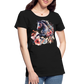 Flower Horse 15 - Frauen Premium Bio T-Shirt - Schwarz