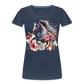 Flower Horse 15 - Frauen Premium Bio T-Shirt - Navy