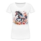 Flower Horse 17 - Frauen Premium Bio T-Shirt - Weiß