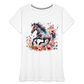 Flower Horse 17 - Frauen Premium Bio T-Shirt - Weiß