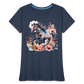 Flower Horse 17 - Frauen Premium Bio T-Shirt - Navy