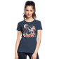 Flower Horse 17 - Frauen Premium Bio T-Shirt - Navy