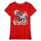 Flower Horse 17 - Frauen Premium Bio T-Shirt - Rot