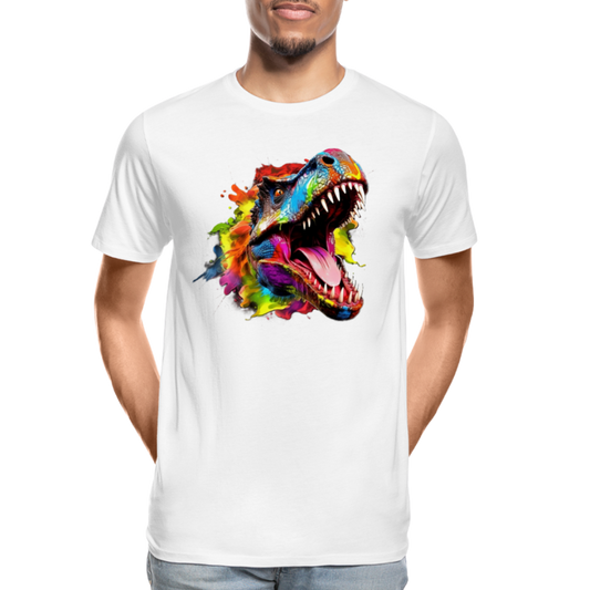 T-Rex Grafitti - Premium Bio T-Shirt - Weiß