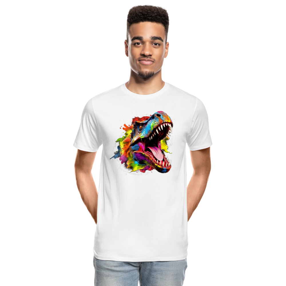 T-Rex Grafitti - Premium Bio T-Shirt - Weiß