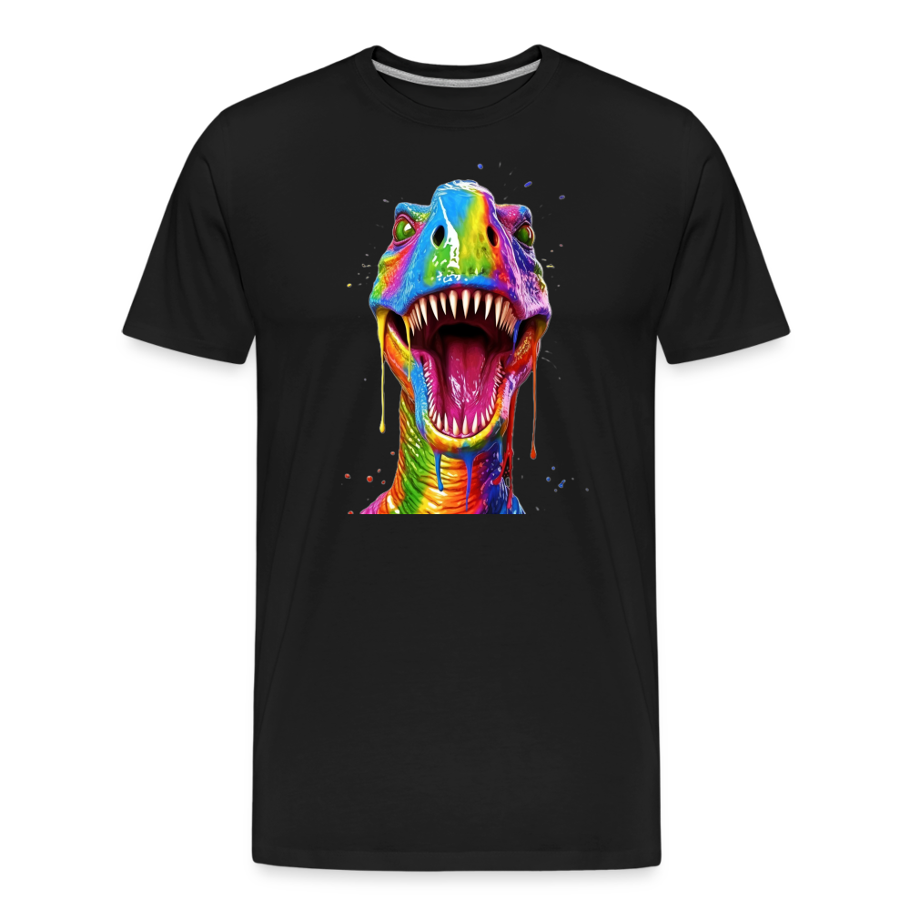 T-Rex Grafitti - Männer Premium Bio T-Shirt - Schwarz