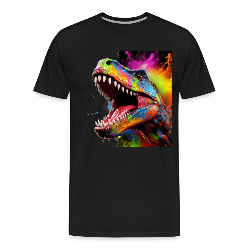 T-Rex Grafitti - Männer Premium Bio T-Shirt - Schwarz