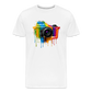 Kamera Grafitti - Männer Premium Bio T-Shirt - Weiß