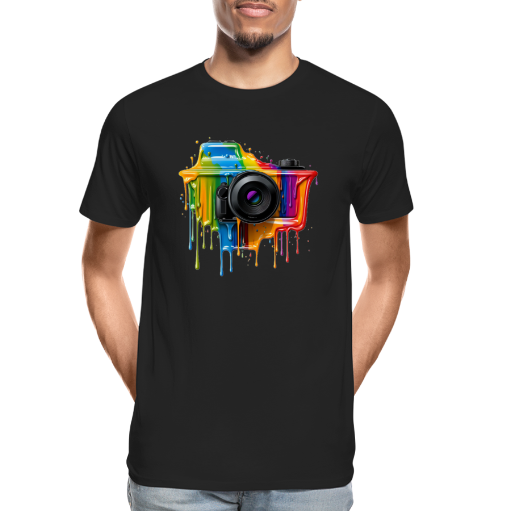 Kamera Grafitti - Männer Premium Bio T-Shirt - Schwarz