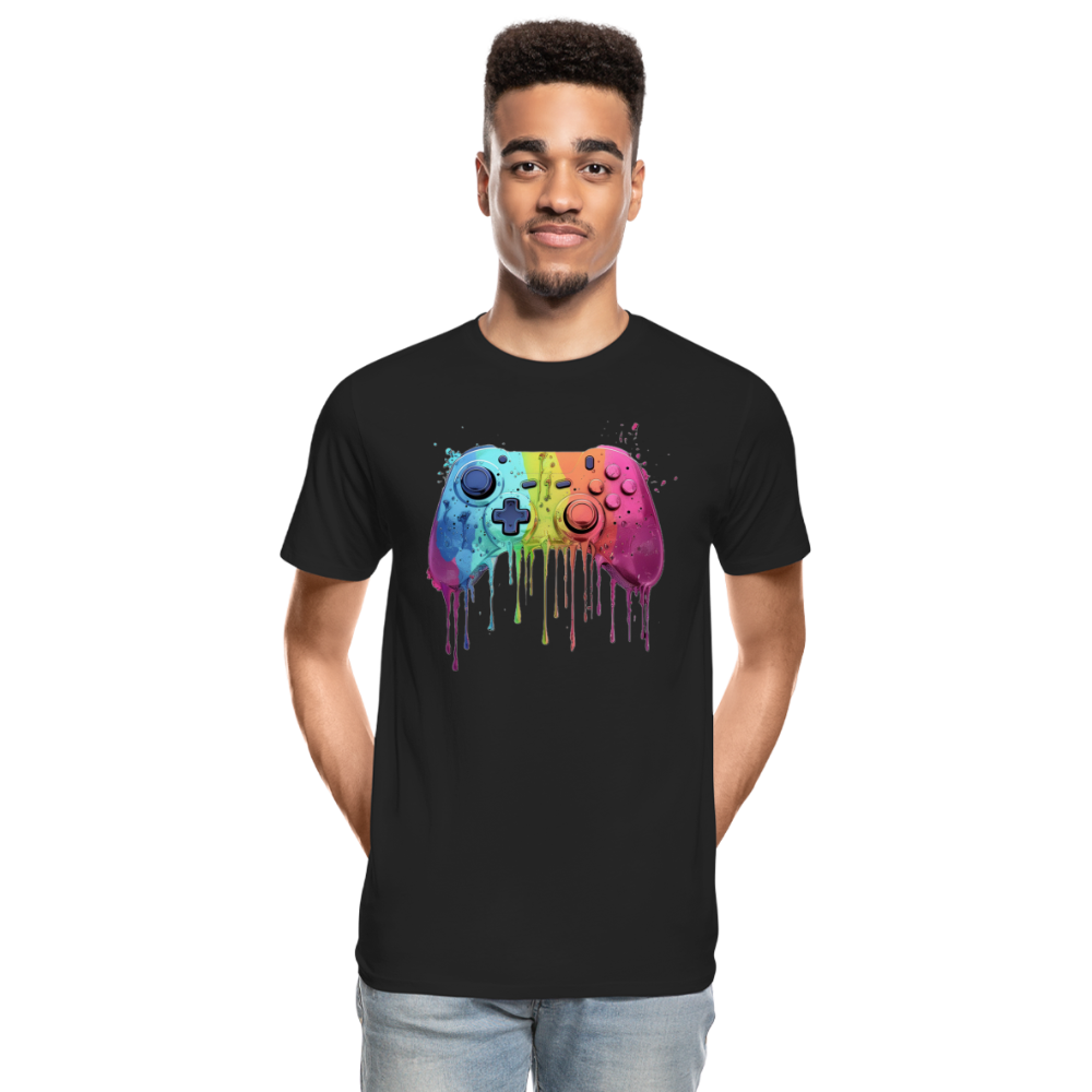 Controller Grafitti - Männer Premium Bio T-Shirt - Schwarz