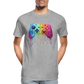 Controller Grafitti - Männer Premium Bio T-Shirt - Grau meliert