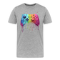 Controller Grafitti - Männer Premium Bio T-Shirt - Grau meliert