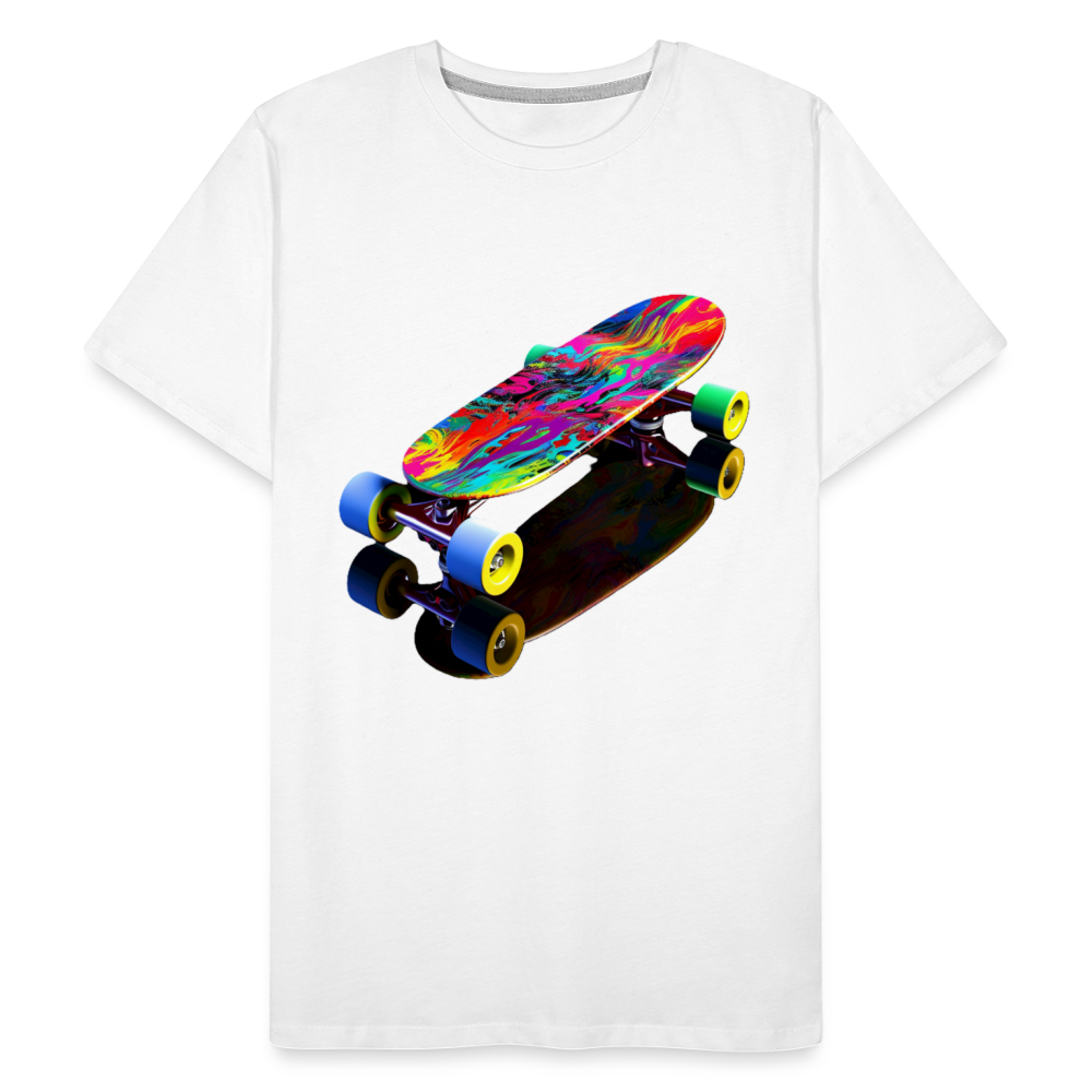 Skateboard Grafitti - Männer Premium Bio T-Shirt - Weiß