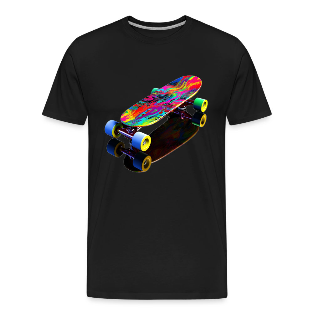 Skateboard Grafitti - Männer Premium Bio T-Shirt - Schwarz