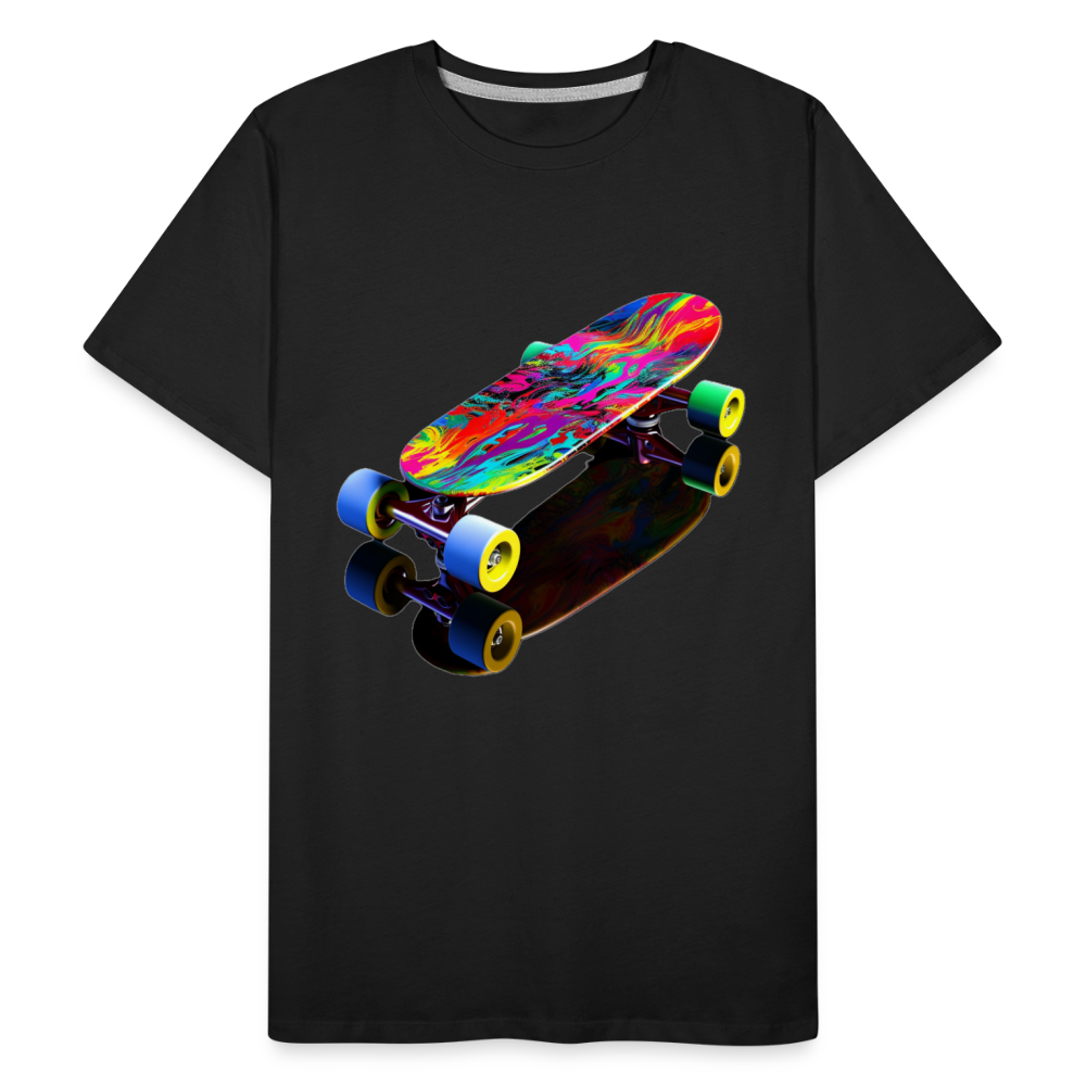 Skateboard Grafitti - Männer Premium Bio T-Shirt - Schwarz