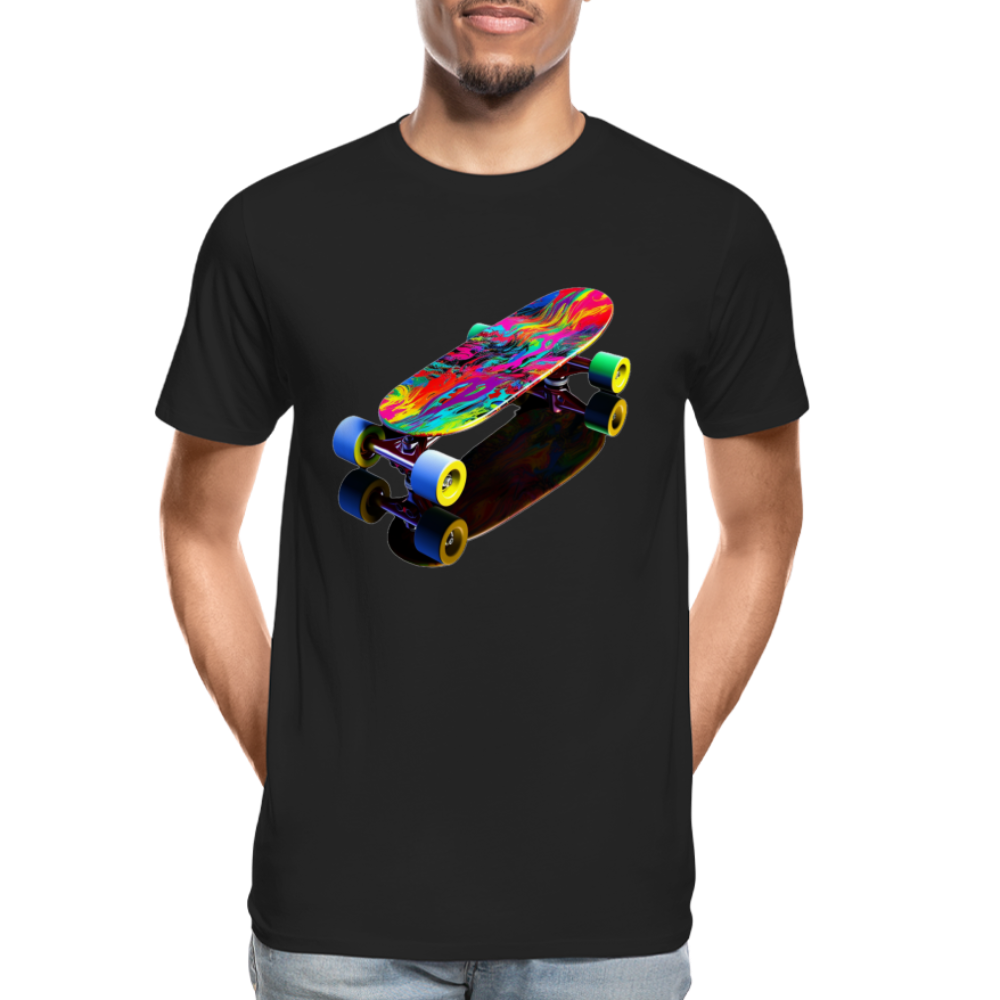 Skateboard Grafitti - Männer Premium Bio T-Shirt - Schwarz