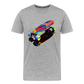 Skateboard Grafitti - Männer Premium Bio T-Shirt - Grau meliert