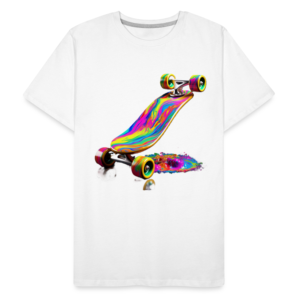 Skateboard Grafitti - Männer Premium Bio T-Shirt - Weiß