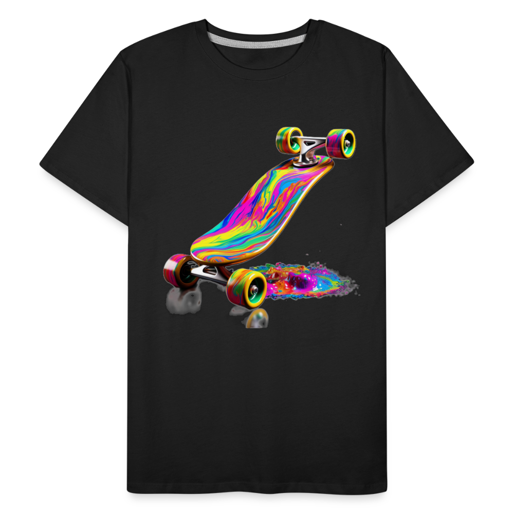 Skateboard Grafitti - Männer Premium Bio T-Shirt - Schwarz